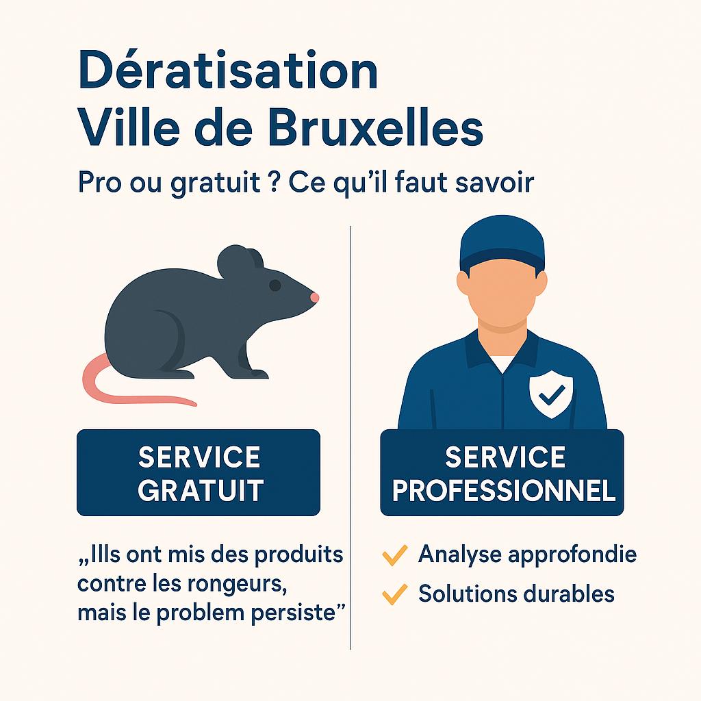 Dératisation à Bruxelles : intervention professionnelle ou service communal ? Illustration d’une dératisation professionnelle à Bruxelles, en comparaison avec le service communal gratuit